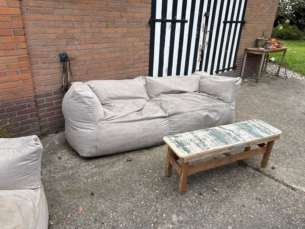 Bryck buiten bank zitzak - Comfortabele loungebank, Huis en Inrichting, Ophalen, Gebruikt, Beige, Zitzak