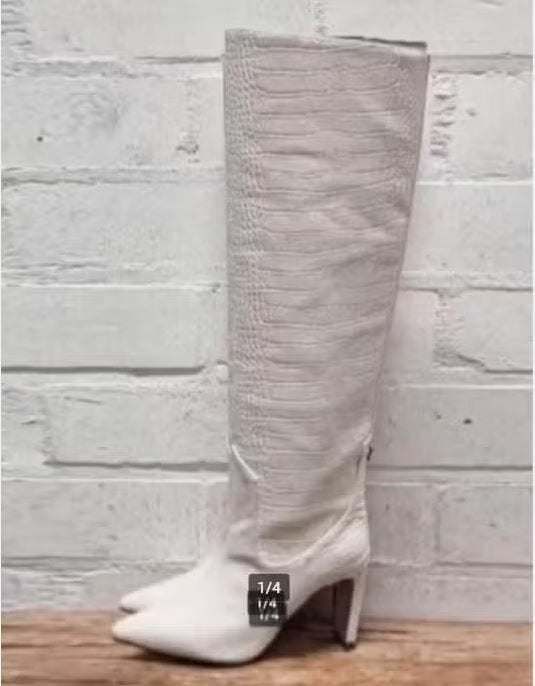 JOSH V - Mooie offwhite laarzen maat 36 - Nieuw €200 - JOSHV, Hoge laarzen, Wit, Nieuw, Ophalen of Verzenden