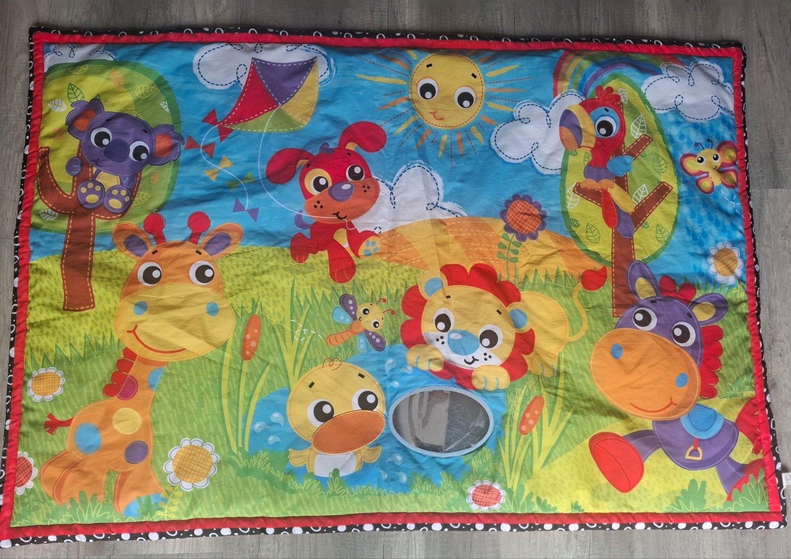 Groot kinder speelkleed met vrolijke dieren, Ophalen of Verzenden