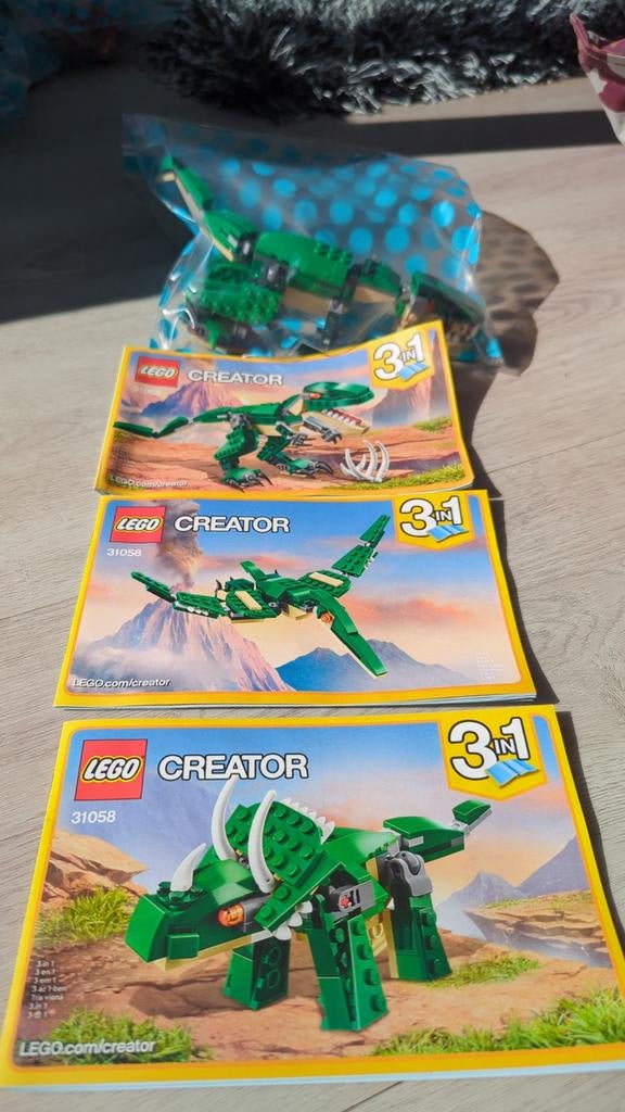 LEGO Creator 31058 Dinosaurus 3-in-1 set, Ophalen of Verzenden, Gebruikt, Overige merken