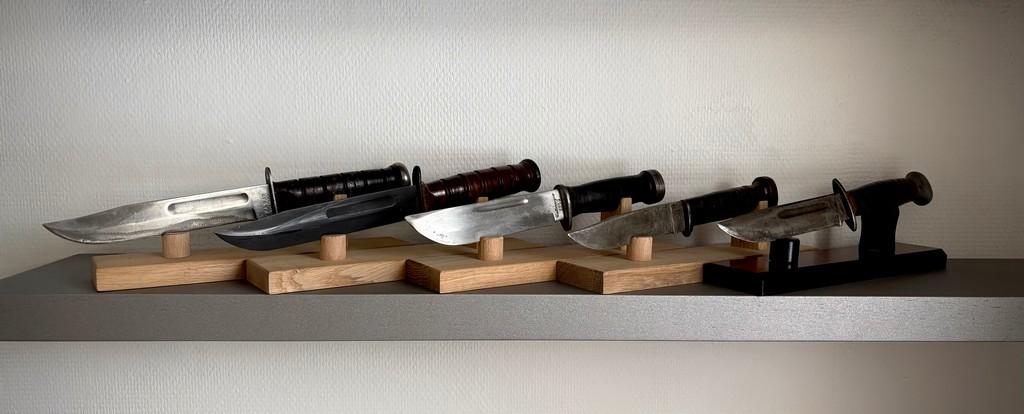 massief eikenhout messenstandaard mes knife zakmes messen, Ophalen of Verzenden, Nieuw