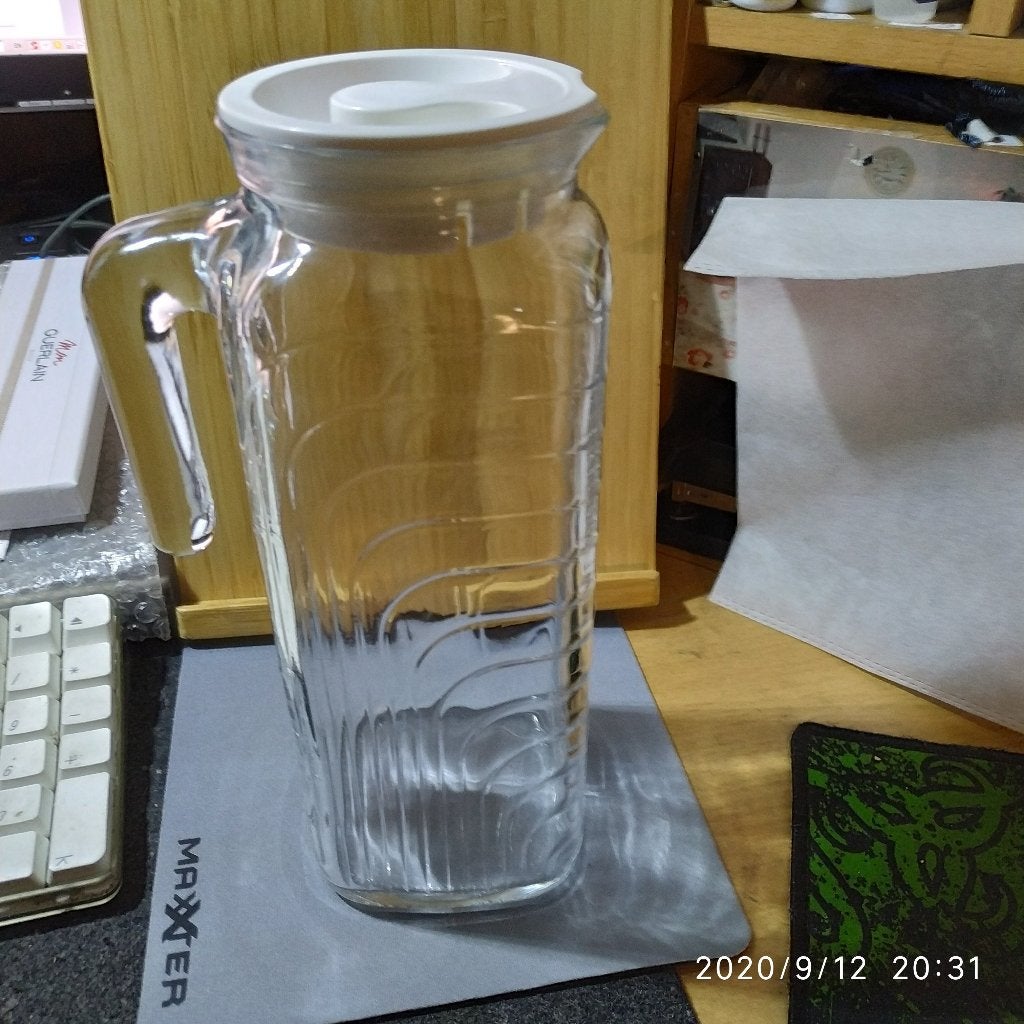 Liter glas kruik, Ophalen of Verzenden, Nieuw