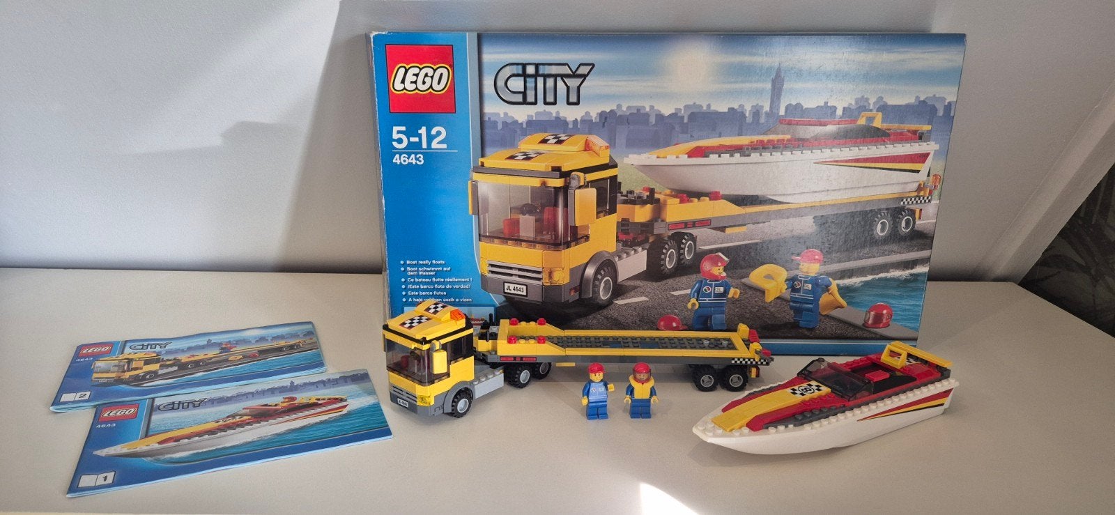 LEGO City 4643 - Powerboot Transport, Ophalen of Verzenden, Zo goed als nieuw, Overige merken