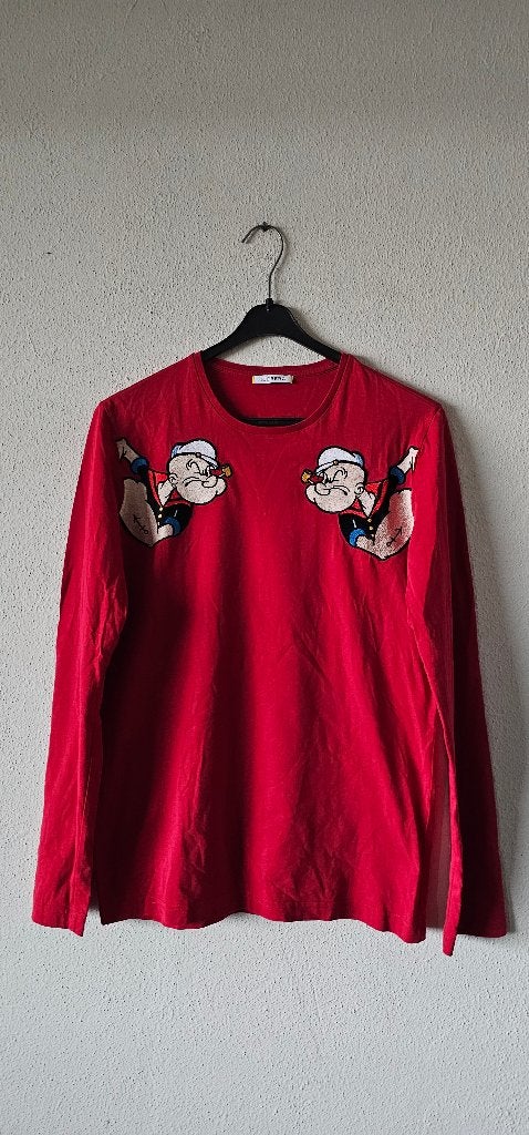 Iceberg Popeye Longsleeve - Rood - Maat s (7225), Kleding | Heren, Ophalen of Verzenden, Gedragen, Rood, Maat 46 (S) of kleiner