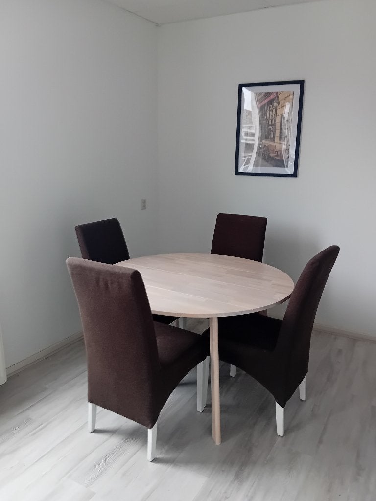 Eetkamer tafel met stoelen, Huis en Inrichting, Tafels | Eettafels, Ophalen, Gebruikt, 50 tot 100 cm, Rond