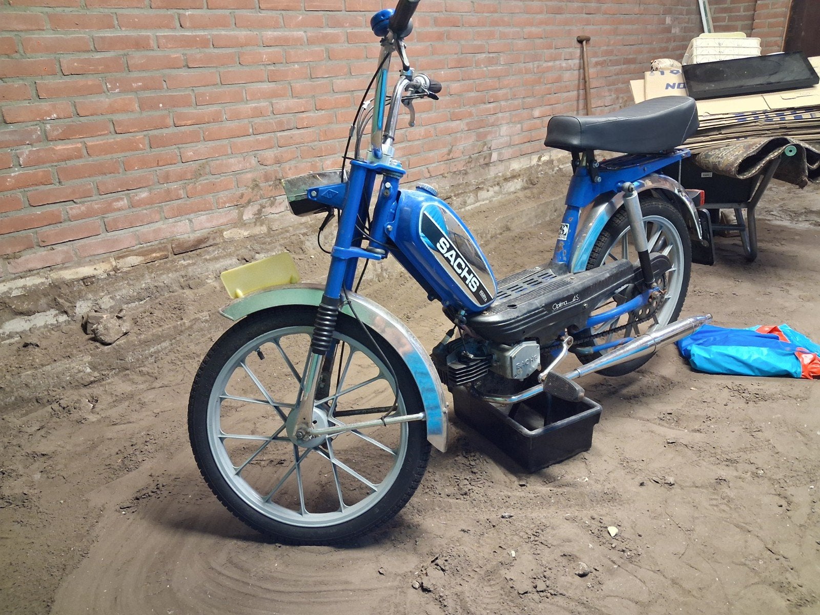 Sachs Optima 4S Bromfiets - Blauw bj 1987, Fietsen en Brommers, Gebruikt, Benzine, Ophalen, Overige merken