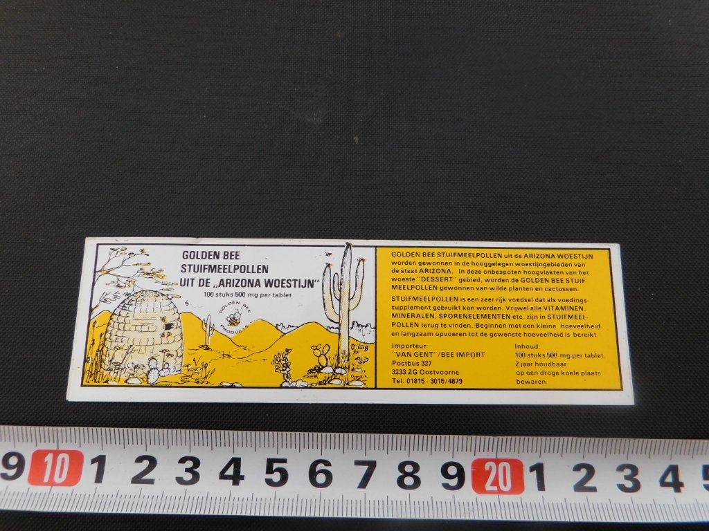 sticker Oostvoorne VAN GENT BEE Import GOLDEN BEE, Ophalen, Zo goed als nieuw