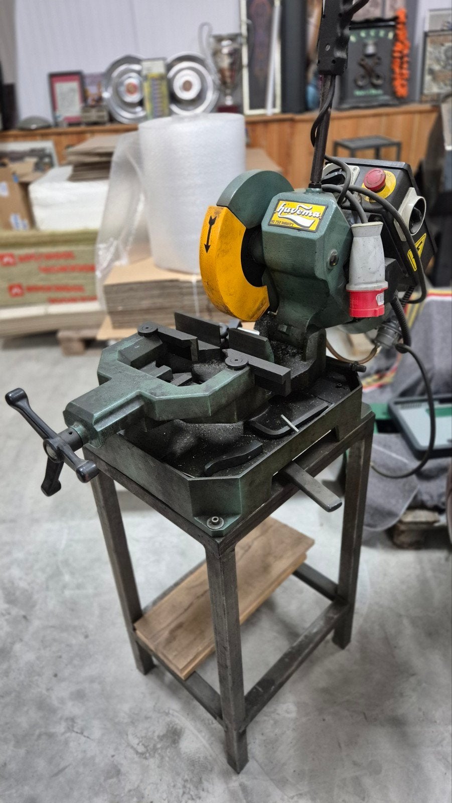 Afkortzaag Huvema 250, Doe-het-zelf en Verbouw, Gereedschap | Zaagmachines, Ophalen, Gebruikt, Huvema, Afkortzaag