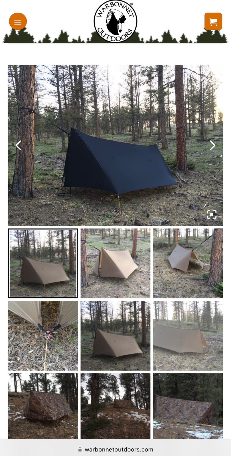 Warbonnet tarp, Caravans en Kamperen, Ophalen of Verzenden, Nieuw, Tot en met 2