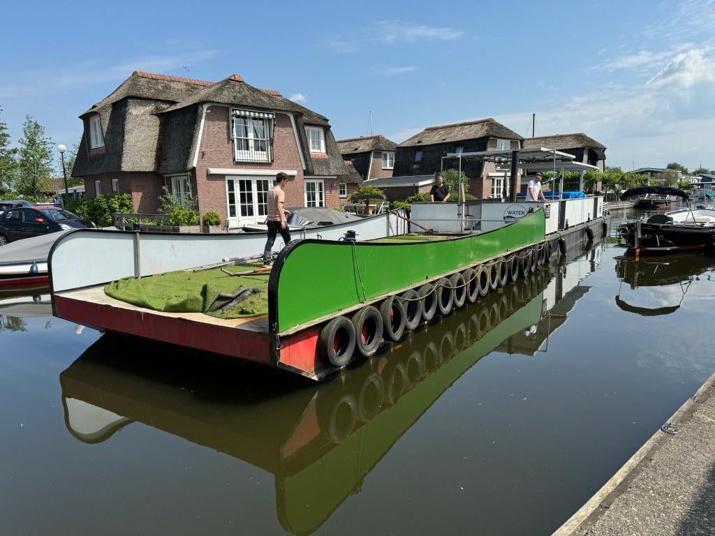 ponton, feestboot, koningsdag, canalpride boot ,dekschuit, Ophalen, Gebruikt, Ponton, 10 tot 25 meter