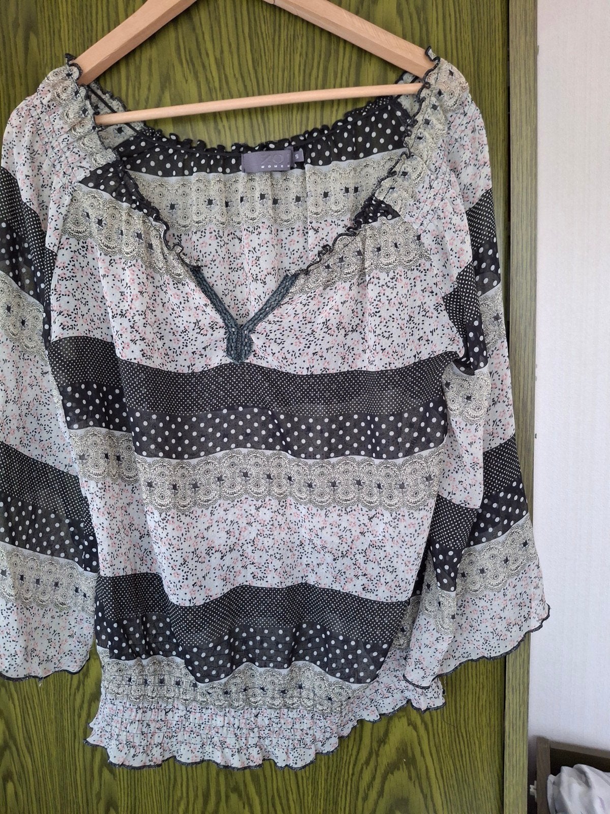 Zoï Women blouse maat S - Zwart/Wit met patronen, Kleding | Dames, Zoi Women, Ophalen of Verzenden, Zo goed als nieuw, Maat 36 (S)