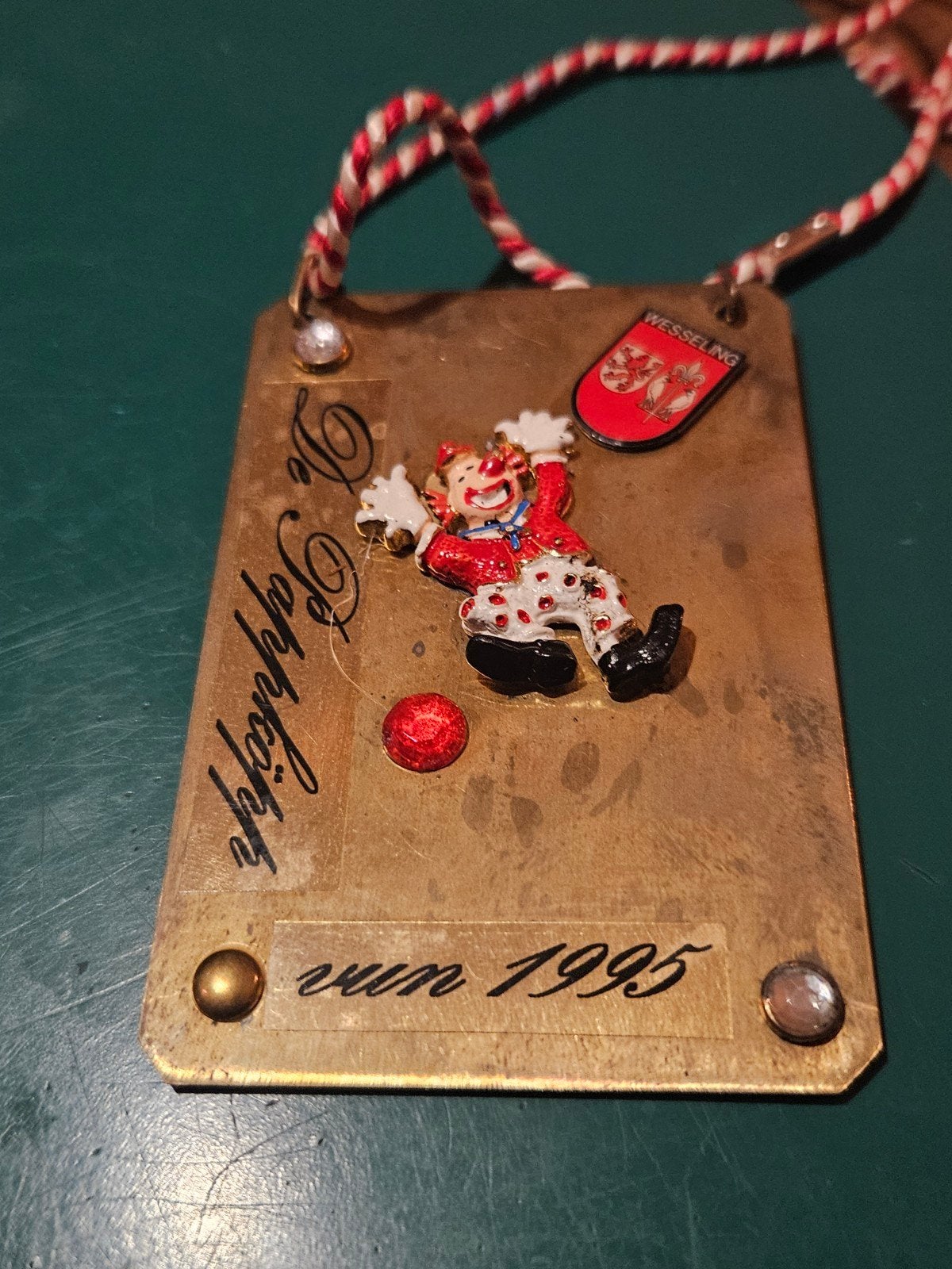 Carnavalsmedaille Wesseling De Sappköpp 1995, Verzenden, Overige materialen