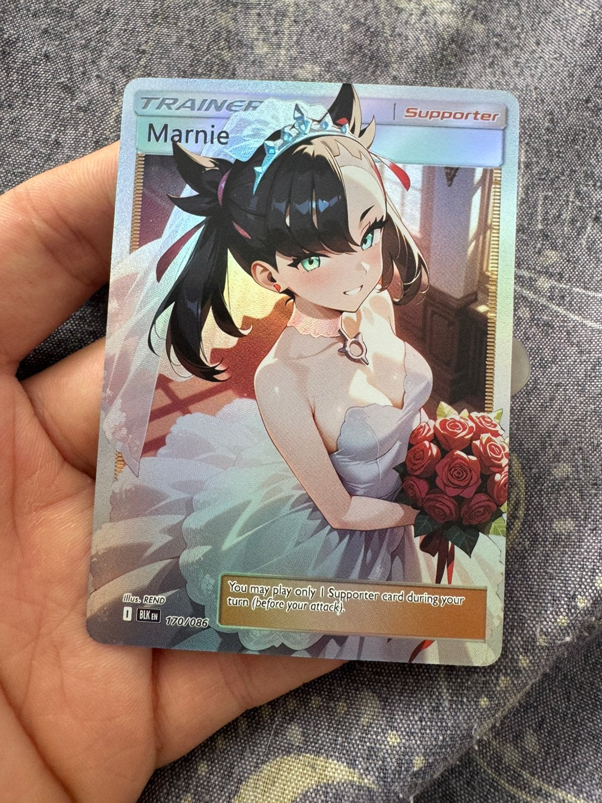 Fan art pokemon kaart, Verzenden, Zo goed als nieuw, Losse kaart, Foil