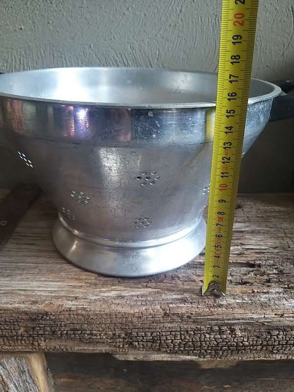vergiet met zwarte handvaten, Antiek en Kunst, Ophalen of Verzenden