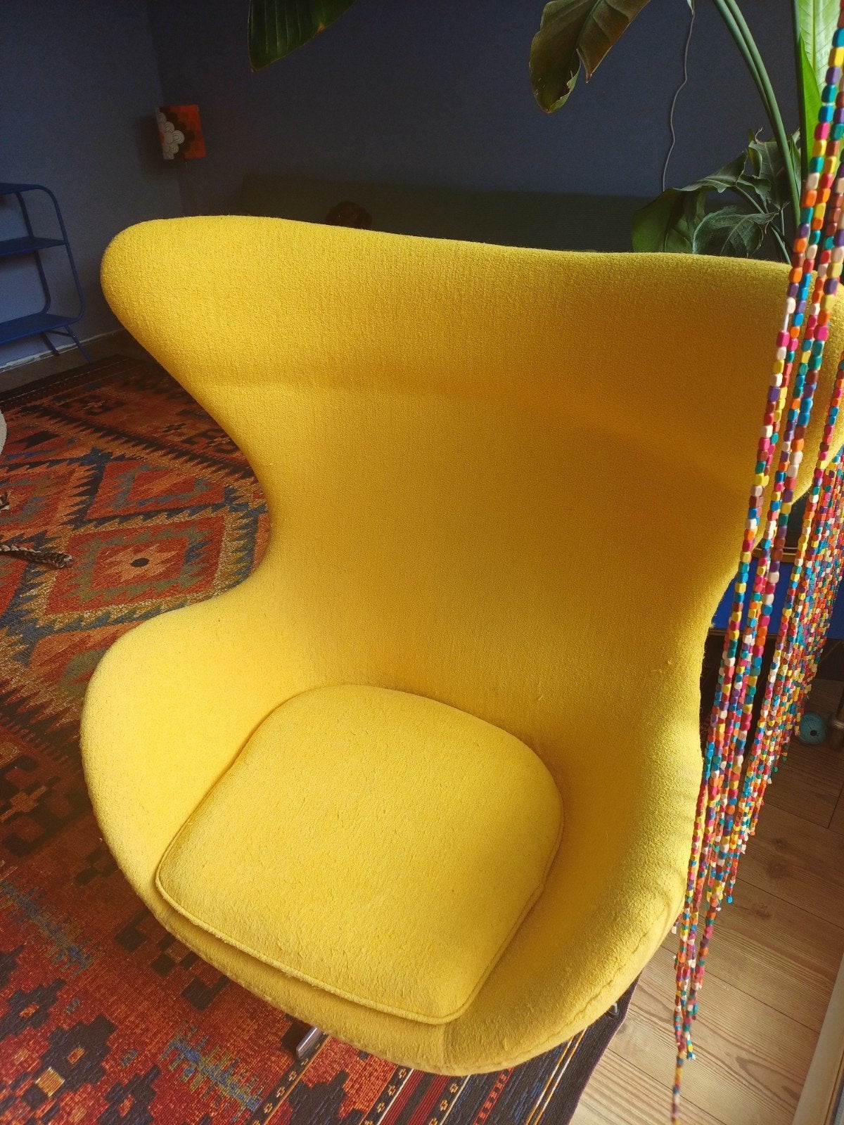 Vintage Gele Egg Chair -replica, Ophalen, Gebruikt, Vintage, Retro, Mid-century modern, 75 tot 100 cm