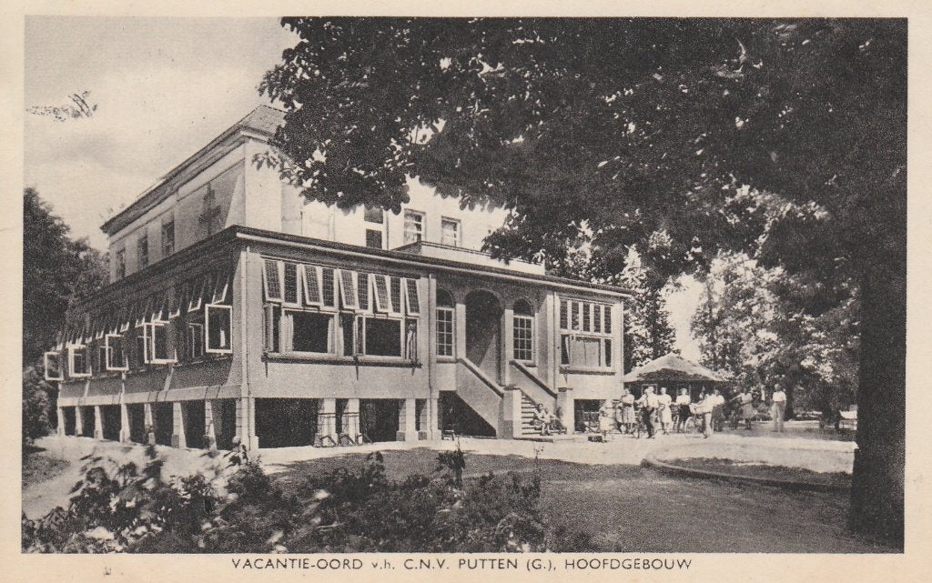 P386 oude ansichtkaart putten vakantie oord cnv 1948, Ophalen of Verzenden, 1940 tot 1960, Gelopen, Gelderland