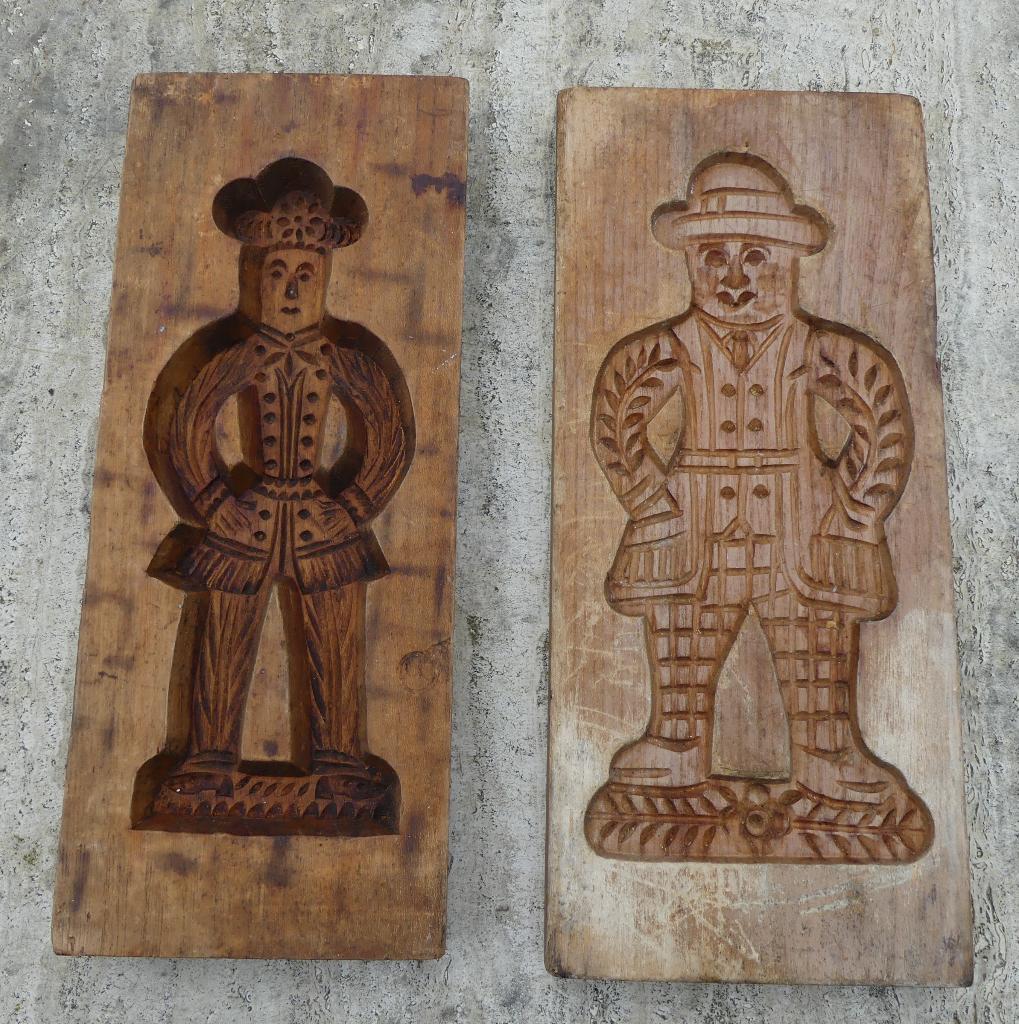 2 x Dubbel Zijdige SPECULAAS PLANK  2 Vrouwen + 2 Mannen, Ophalen of Verzenden