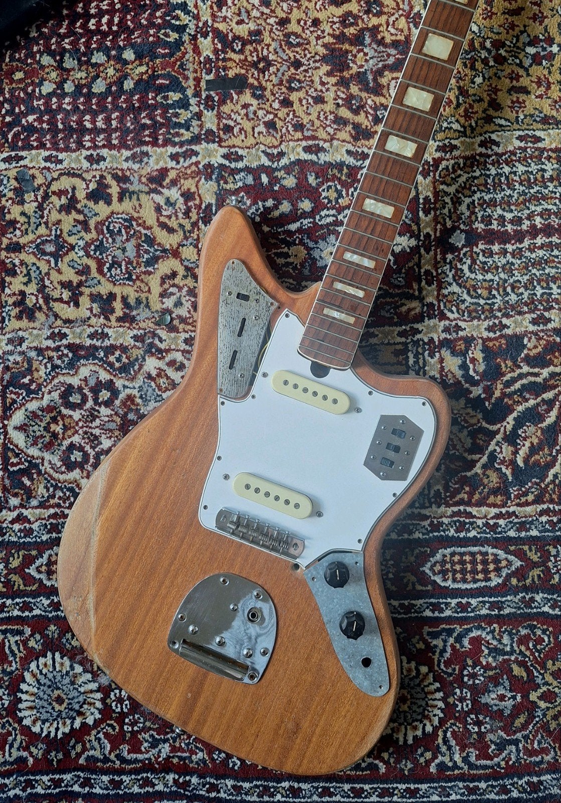 Project gitaar: Vintage Fender Jaguar / Jazzmaster copy 70s?, Ophalen of Verzenden, Gebruikt, Elektrische gitaar