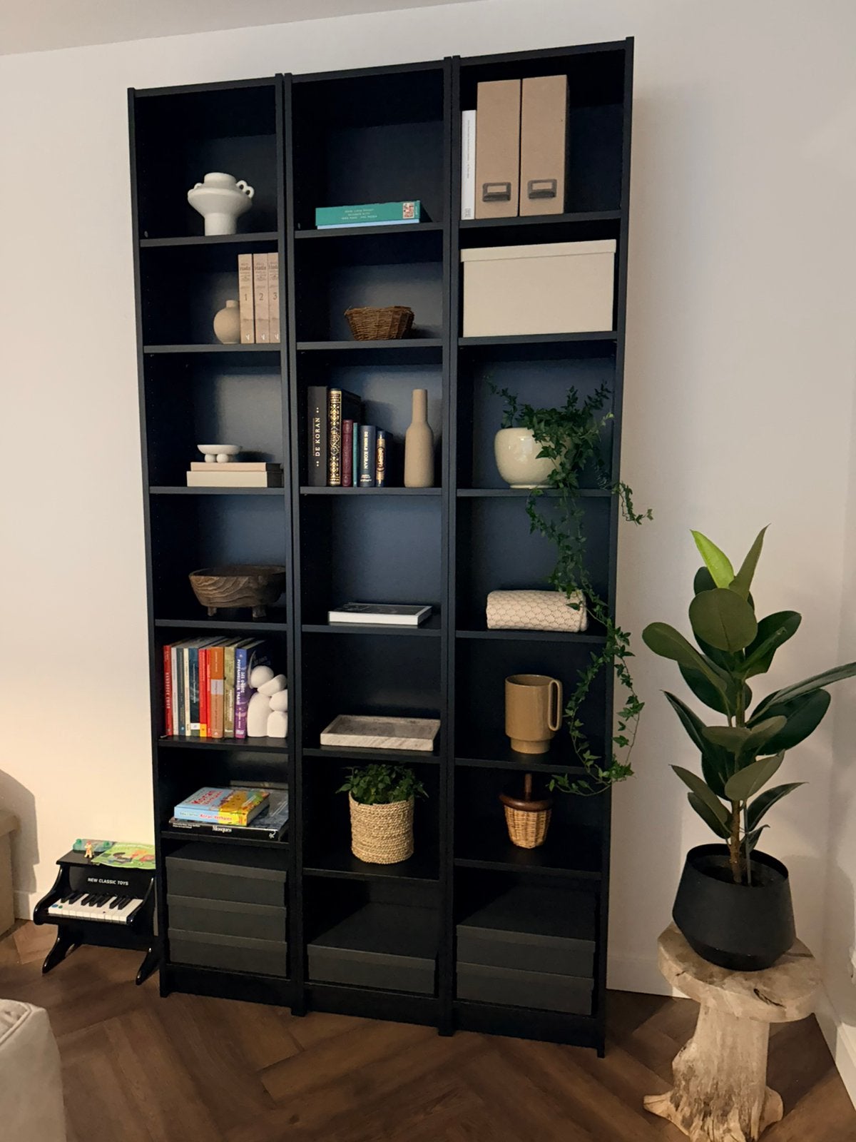 BILLY boekenkast zwart, Huis en Inrichting, 200 cm of meer, Zo goed als nieuw, 25 tot 50 cm, 50 tot 100 cm