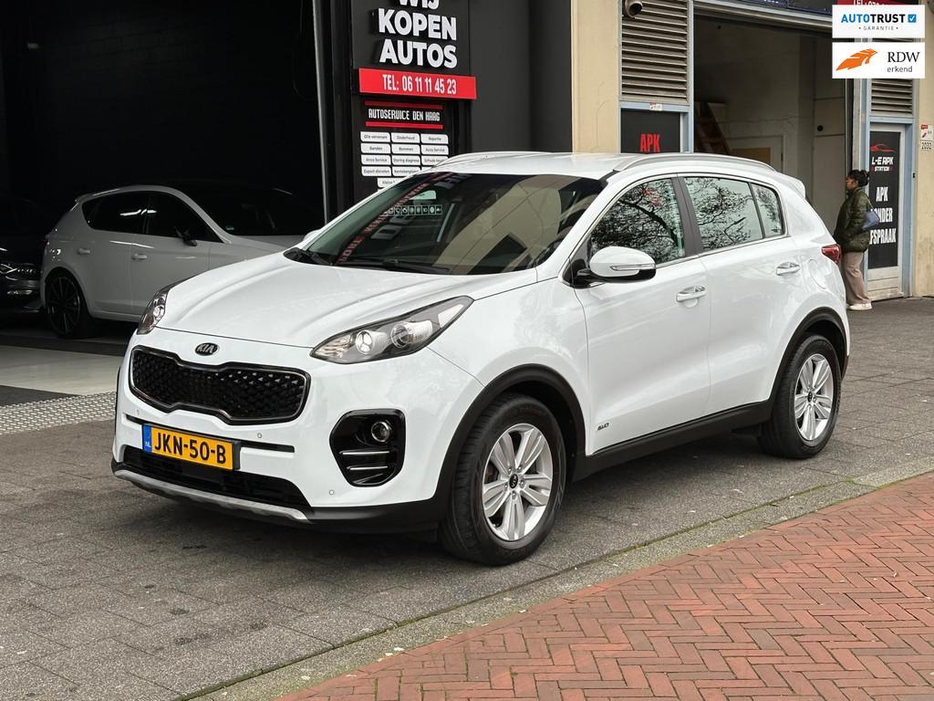Kia SPORTAGE 1.6 T-GDI 4WD DynamicLine Aut Navi Clima Camera, Auto's, Stof, Gebruikt, 4 cilinders, Wit