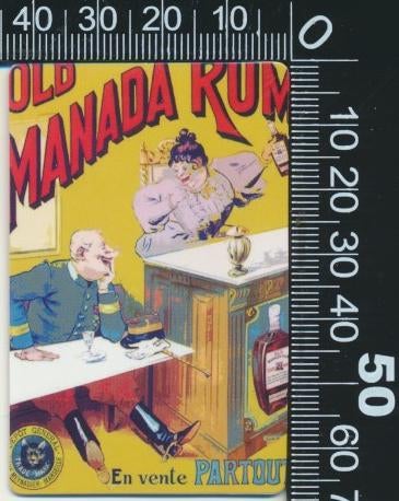 Sticker: Old manada rum, Verzamelen, Stickers, Zo goed als nieuw, Bedrijf of Vereniging, Ophalen of Verzenden