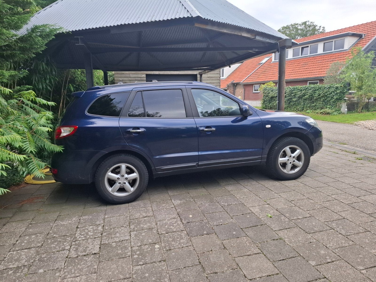 Hyundai Santa Fe 2.7 2WD 2007 Blauw, Auto's, Voorwielaandrijving, Santa Fe, 2000 kg, Blauw