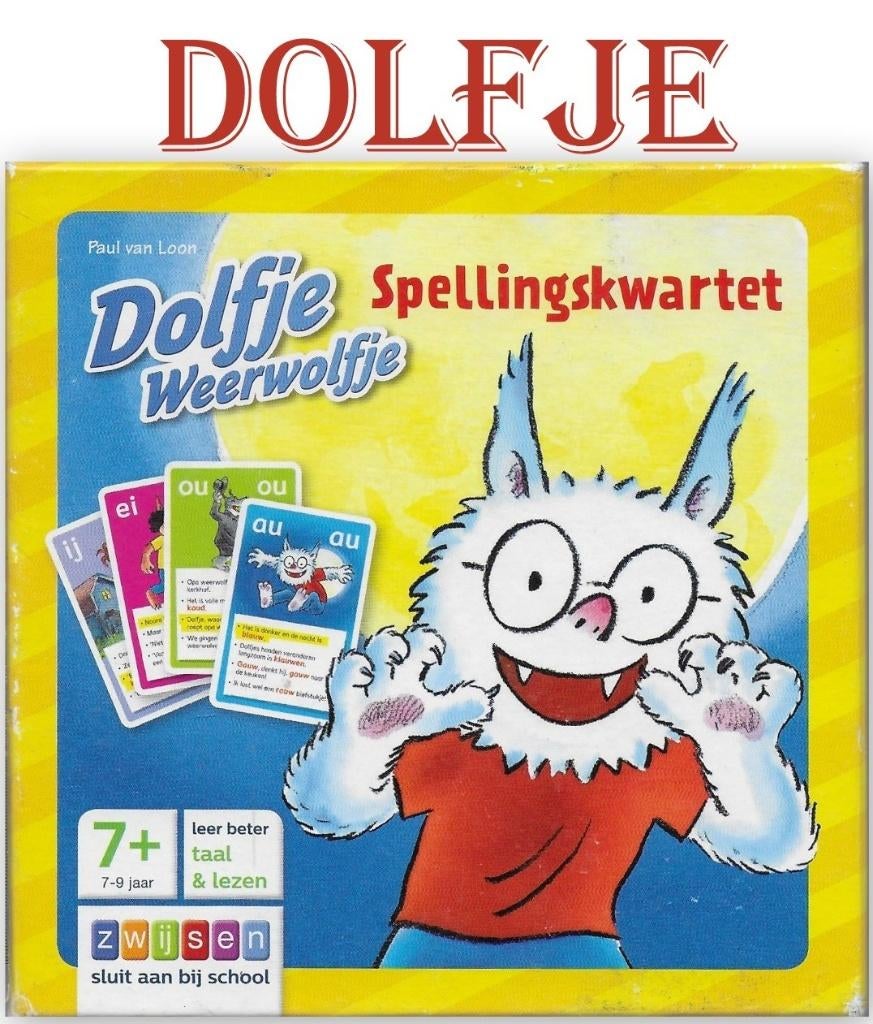 Dolfje Weerwolfje Kwartet Spel -- ( Paul van Loon ), Verzamelen, Ophalen of Verzenden, Zo goed als nieuw, Kwartet(ten)