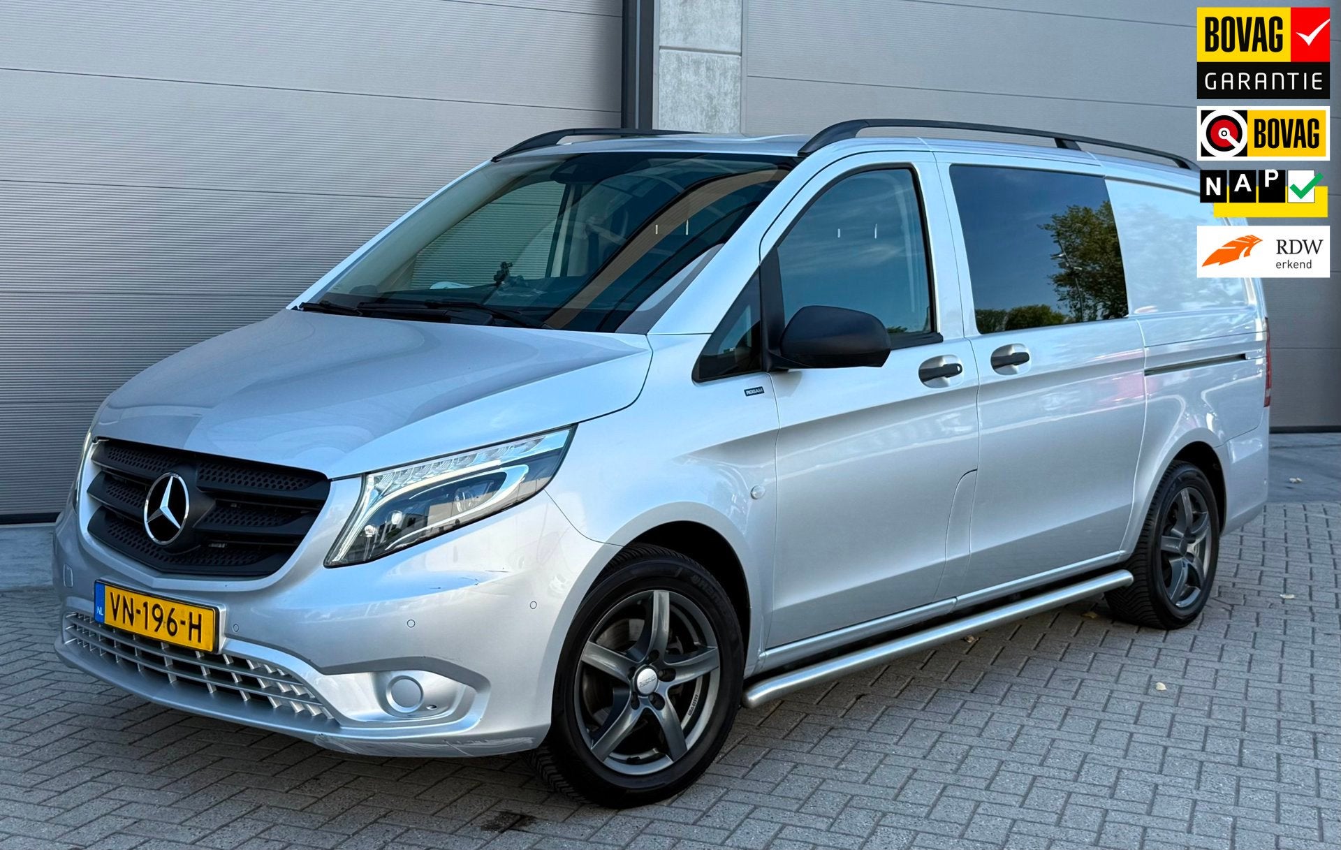 Mercedes-Benz Vito 114 CDI Lang DC 2015 Grijs 5P. NAP|APK, Auto's, Bestelauto's, Automaat, Euro 5, Gebruikt, 4 cilinders