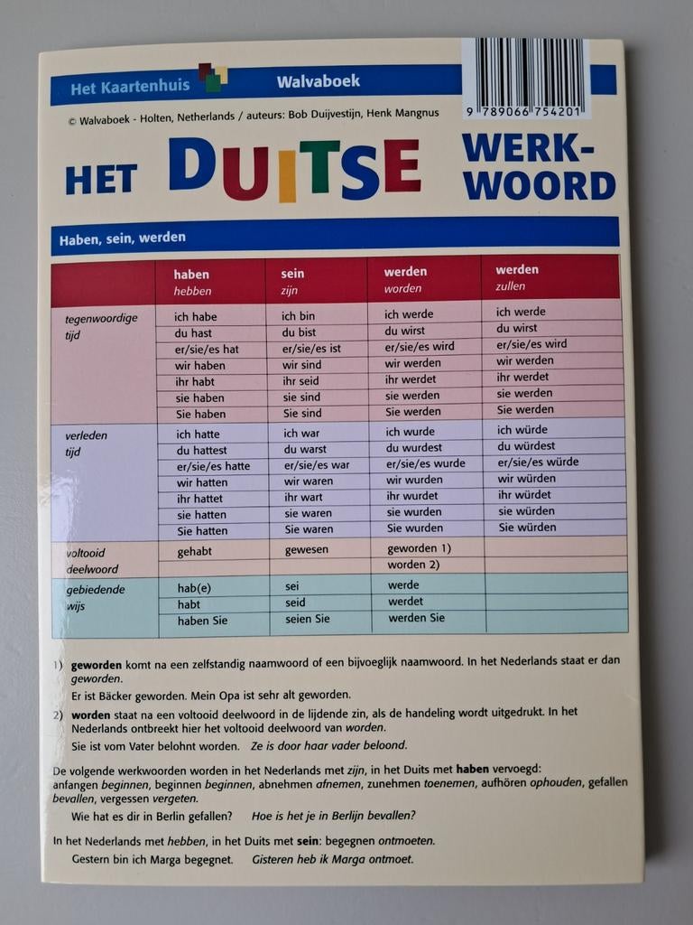 Het Duitse Werkwoord - Walvaboek, Non-fictie, Nederlands, Duits, Ophalen of Verzenden, Zo goed als nieuw