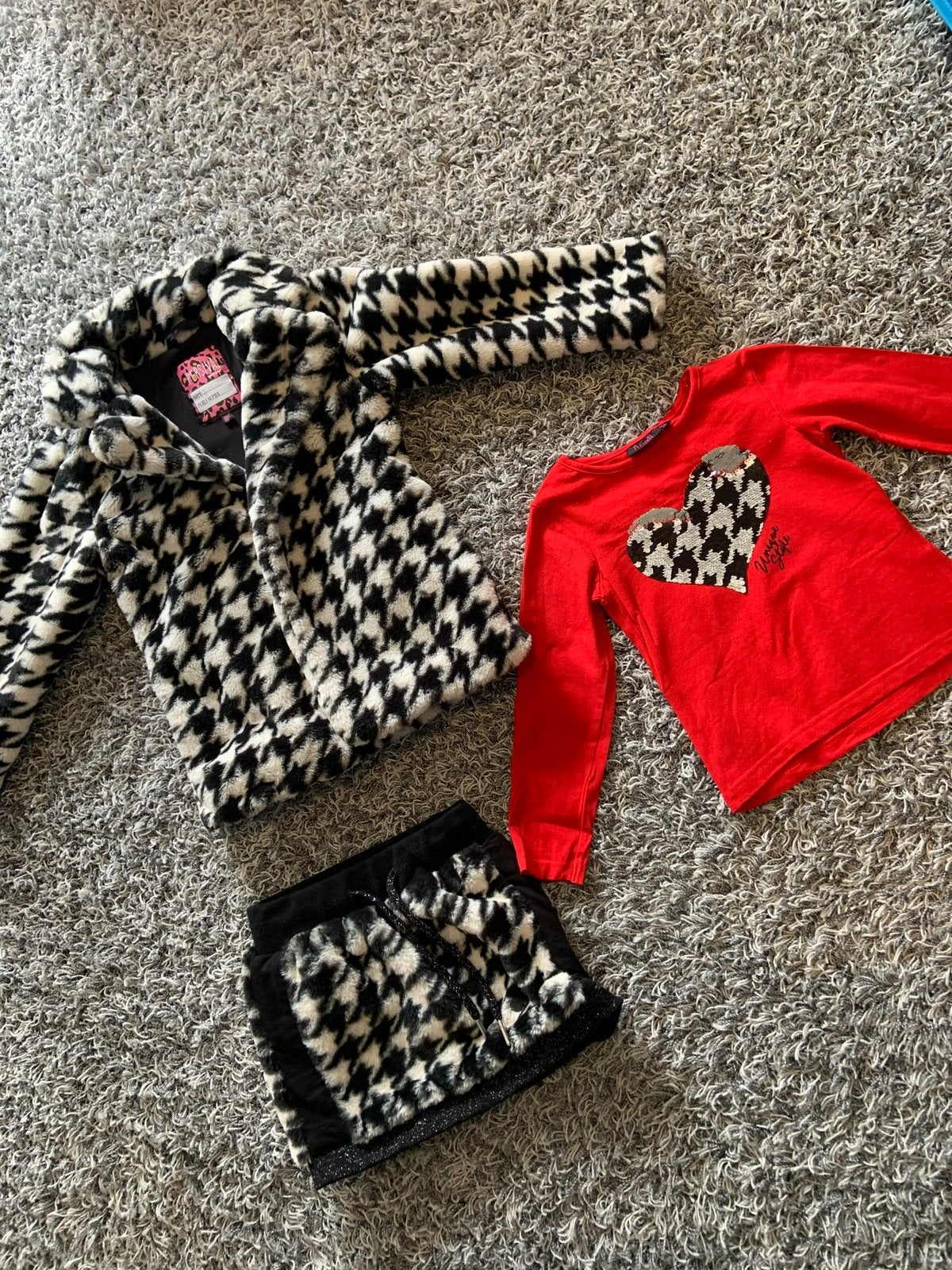 Persival jasje en rokje van teddy stof met shirt 5 jaar, Ophalen of Verzenden, Zo goed als nieuw, Meisje, Setje