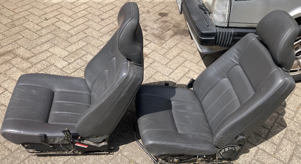 Volvo 740, 940, 760, 960 lederen voorstoelen in nette staat, Auto-onderdelen, Interieur en Bekleding, Ophalen, Gebruikt, Volvo