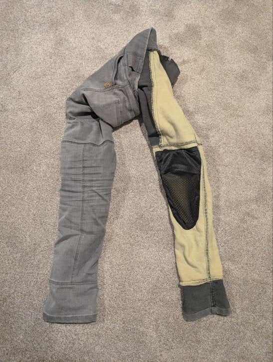 Motogirl Kevlar motorbroek grijs met kniebeschermers M, Maat 38/40 (M), Motogirl, Ophalen of Verzenden, Zo goed als nieuw