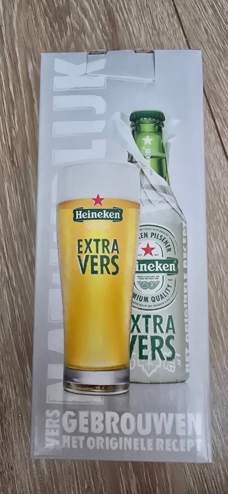 Heineken extra vers glas, Verzamelen, Ophalen of Verzenden, Nieuw, Glas of Glazen, Heineken