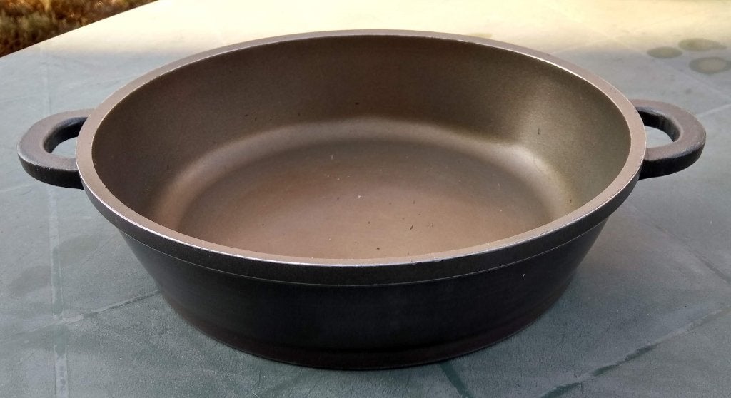 BERNDES vintage aluminium ovenschaal. Diameter 25 cm, Gebruikt, Braadpan, Aluminium, Ophalen of Verzenden