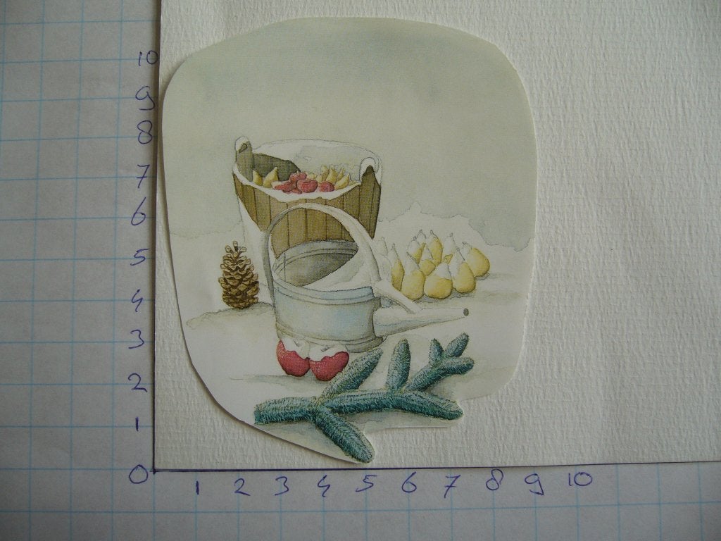 nr. 651 - uitgeknipt 3d plaatje kerst, Ophalen of Verzenden, Nieuw, Kerst, Knipvel