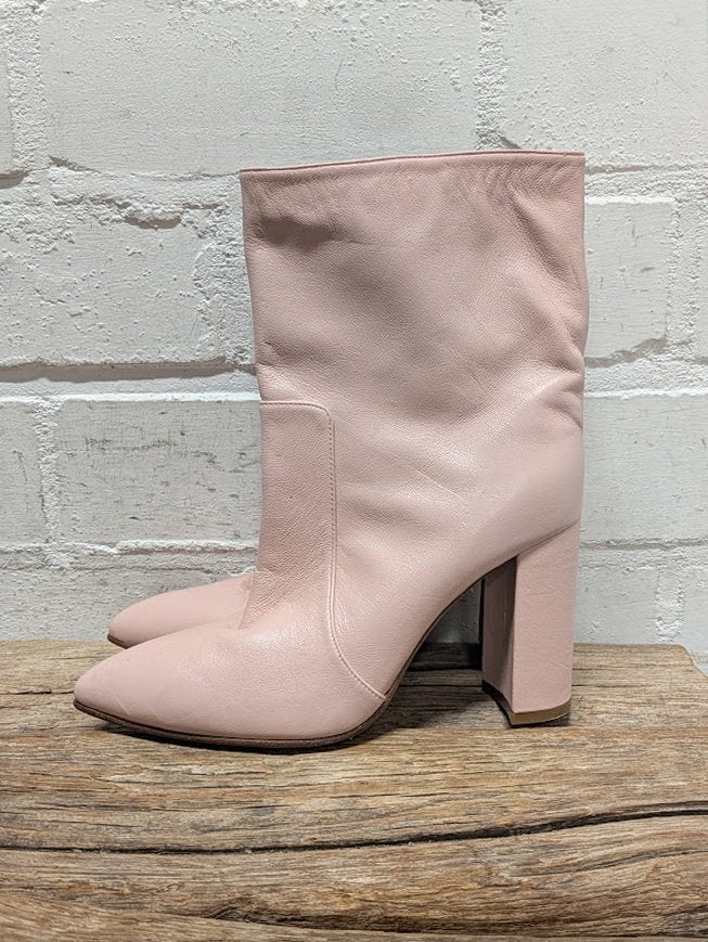 Toral - Lichtroze leren laarzen maat 37 - Als nieuw, Kleding | Dames, Schoenen, Lage of Enkellaarzen, Nieuw, Ophalen of Verzenden