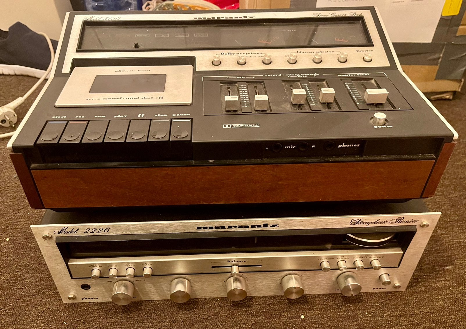Marantz 2226 + marantz 5120, Ophalen, Zo goed als nieuw, Marantz