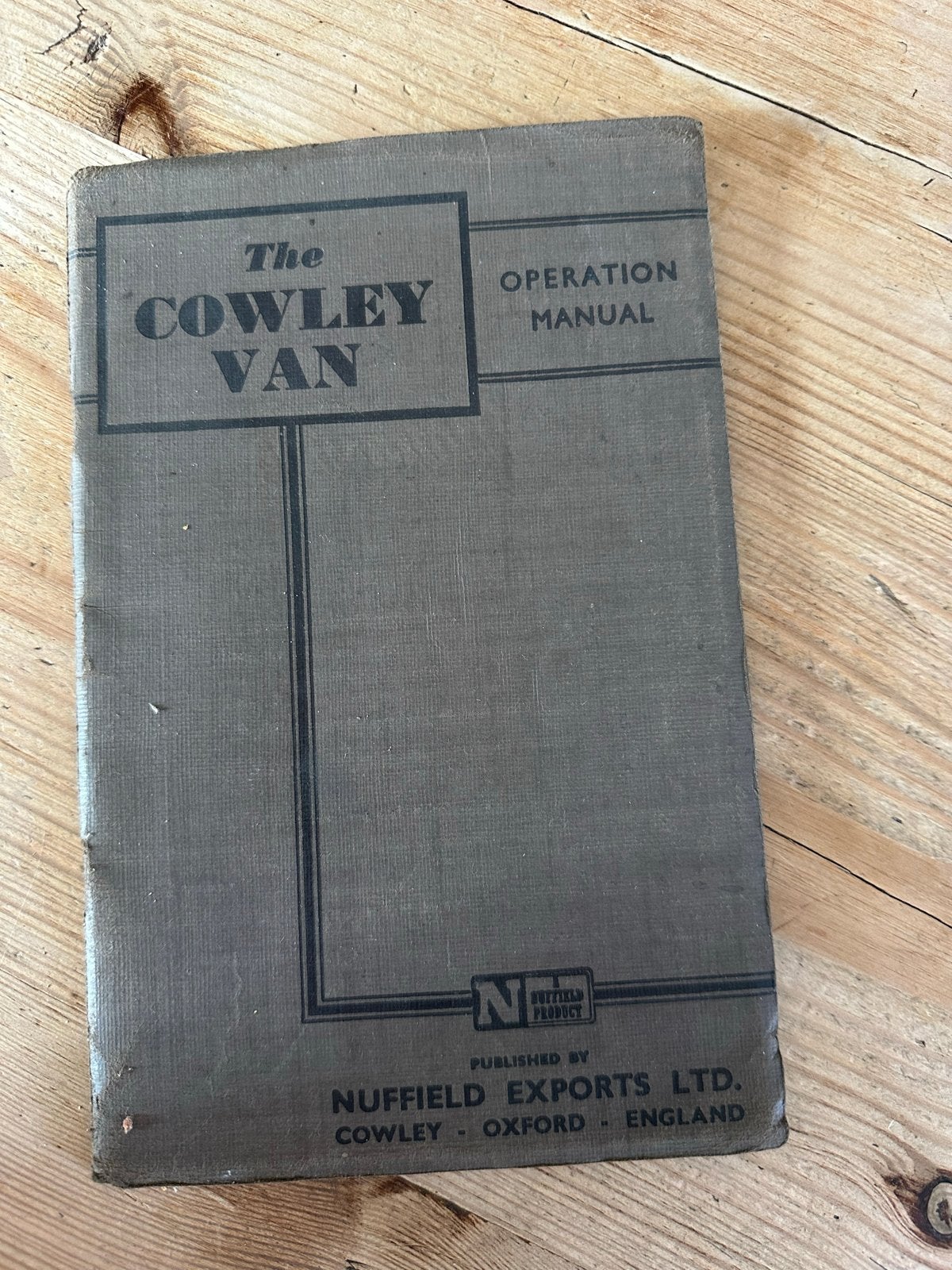 The Cowley Van Operation Manual - Nuffield Exports, Ophalen of Verzenden, Gelezen, Overige merken