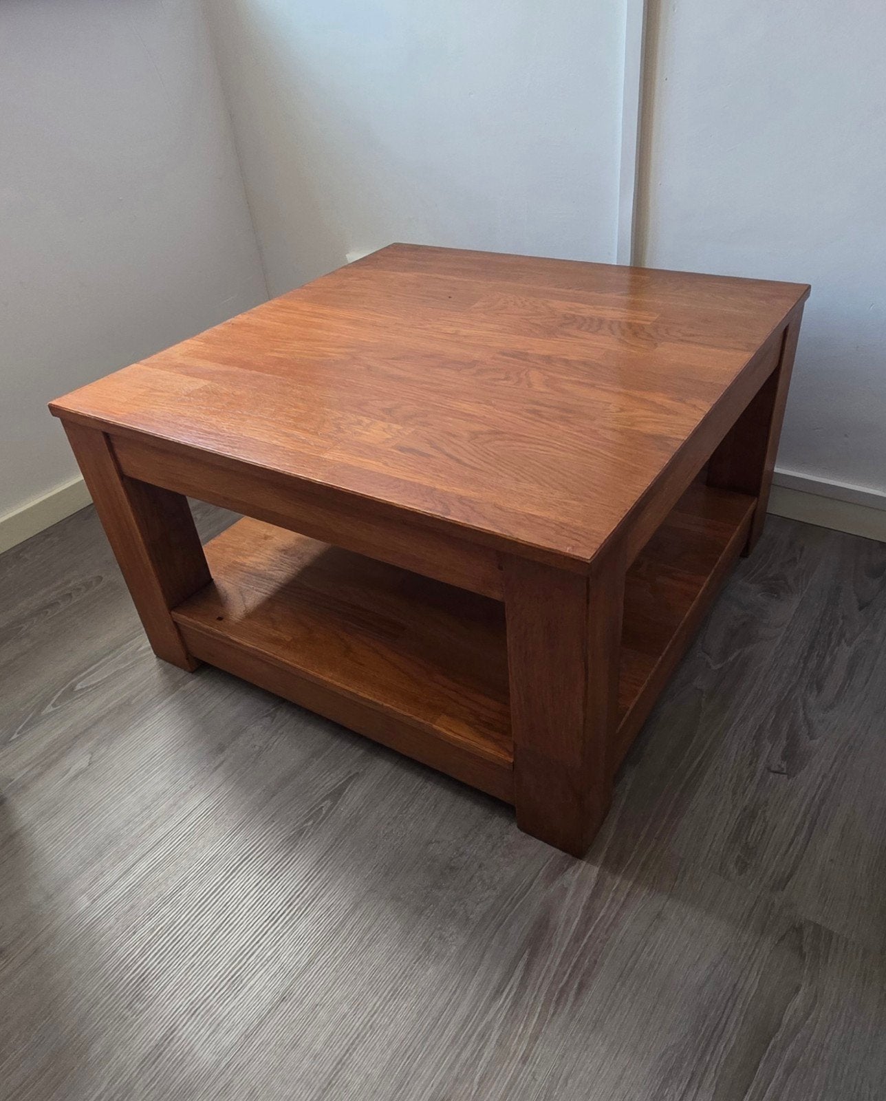 Salontafel salon tafel eikenhout hout kersen, Huis en Inrichting, Ophalen, Vierkant, Eikenhout