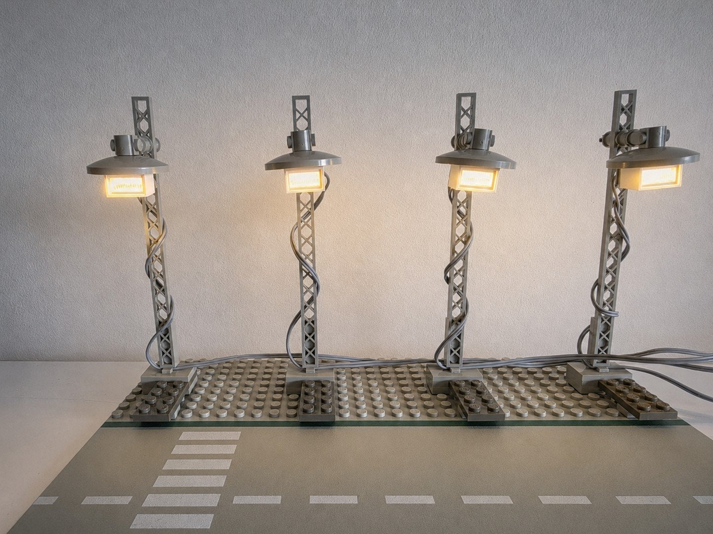 Lego set 7867 - 12V Spoorwegverlichting (4 lampen), Compleet, Gebruikt, Overige thema's, Lego
