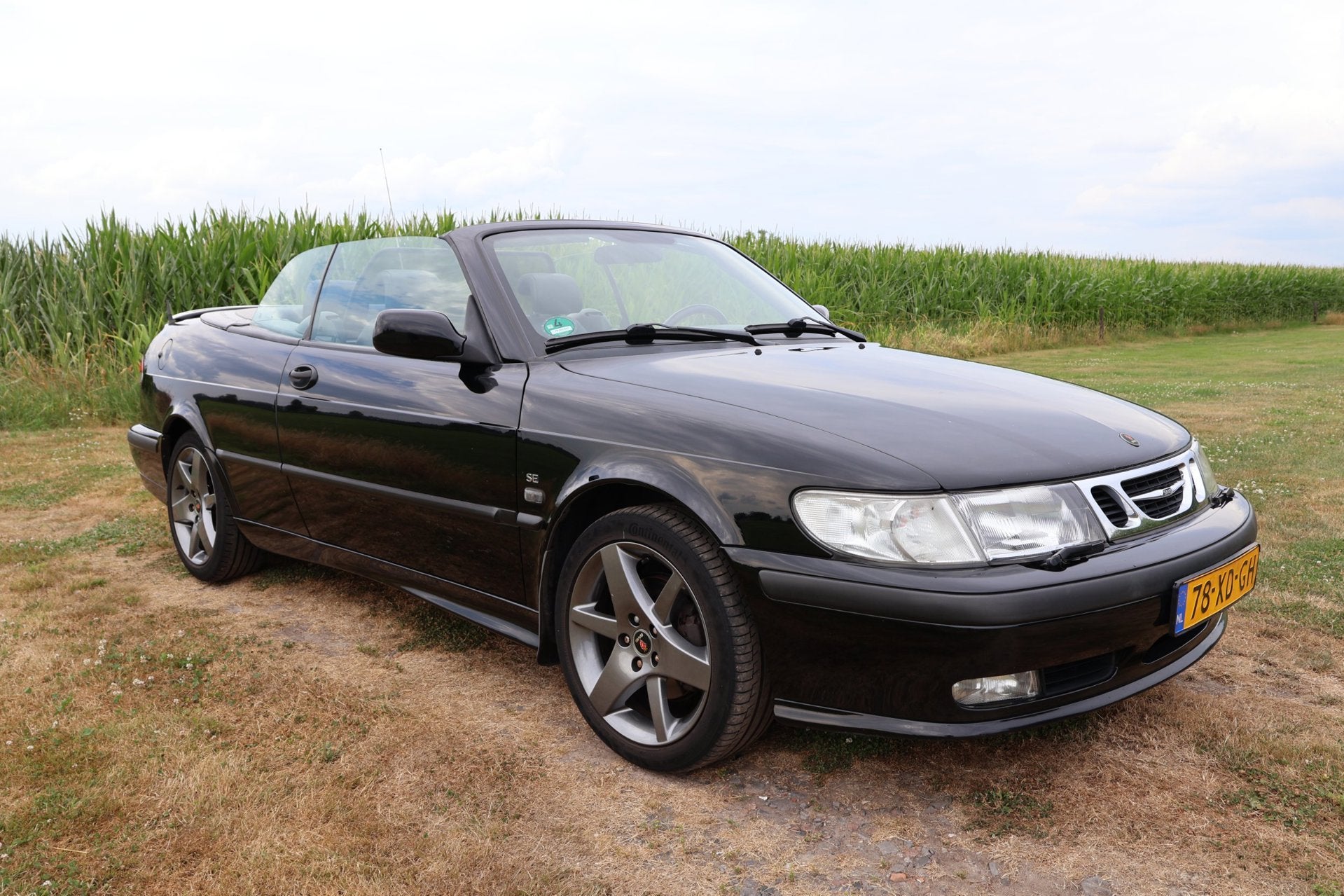 Saab 9-3 Cabrio 2.0t Anniversary|Automaat|Trekhaak|Leer|Elek, Gebruikt, Zwart, 4 cilinders, 4 stoelen