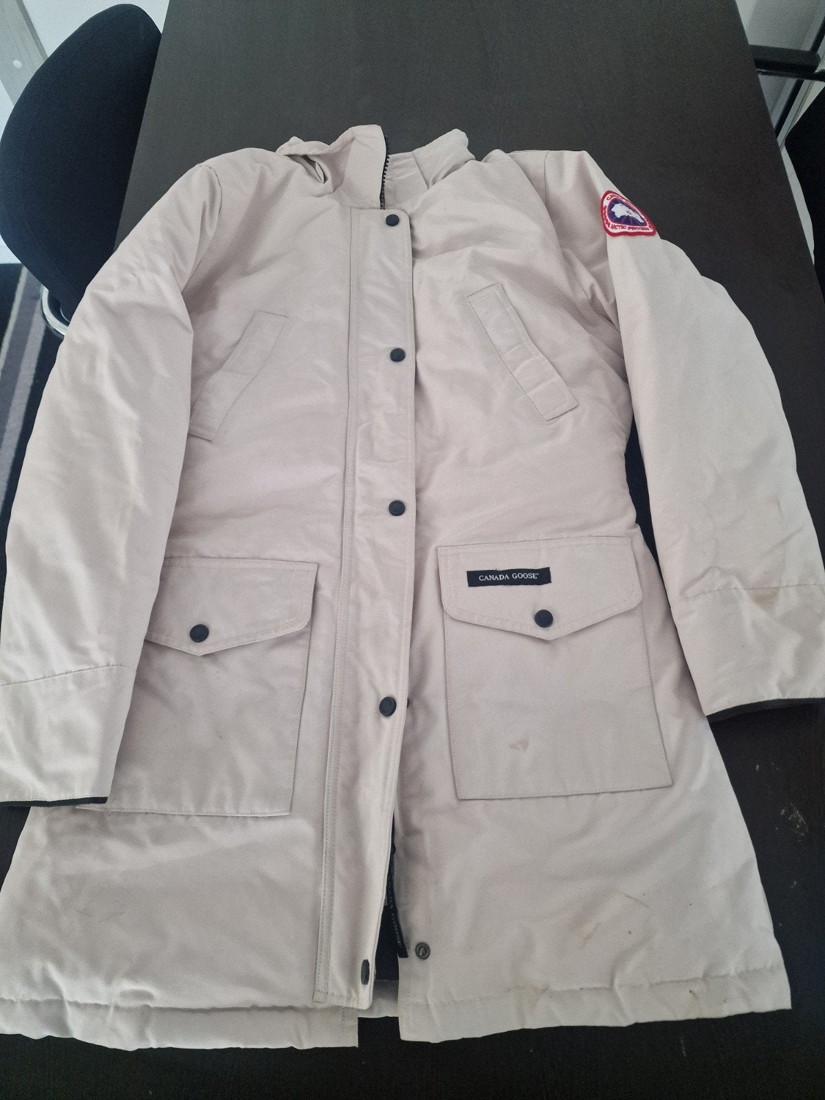 Canada Goose Parka - Beige - Maat M, Kleding | Dames, Jassen | Winter, Maat 38/40 (M), Ophalen of Verzenden, Gedragen, Canada Goose