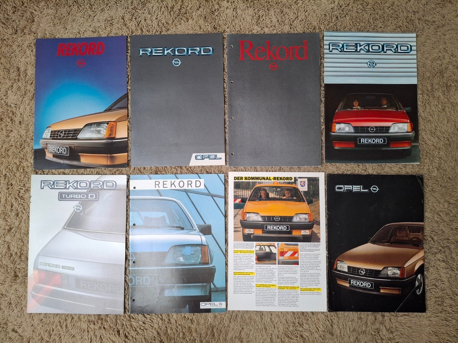 lot autofolders Opel Rekord E2, Verzenden, Zo goed als nieuw, Opel