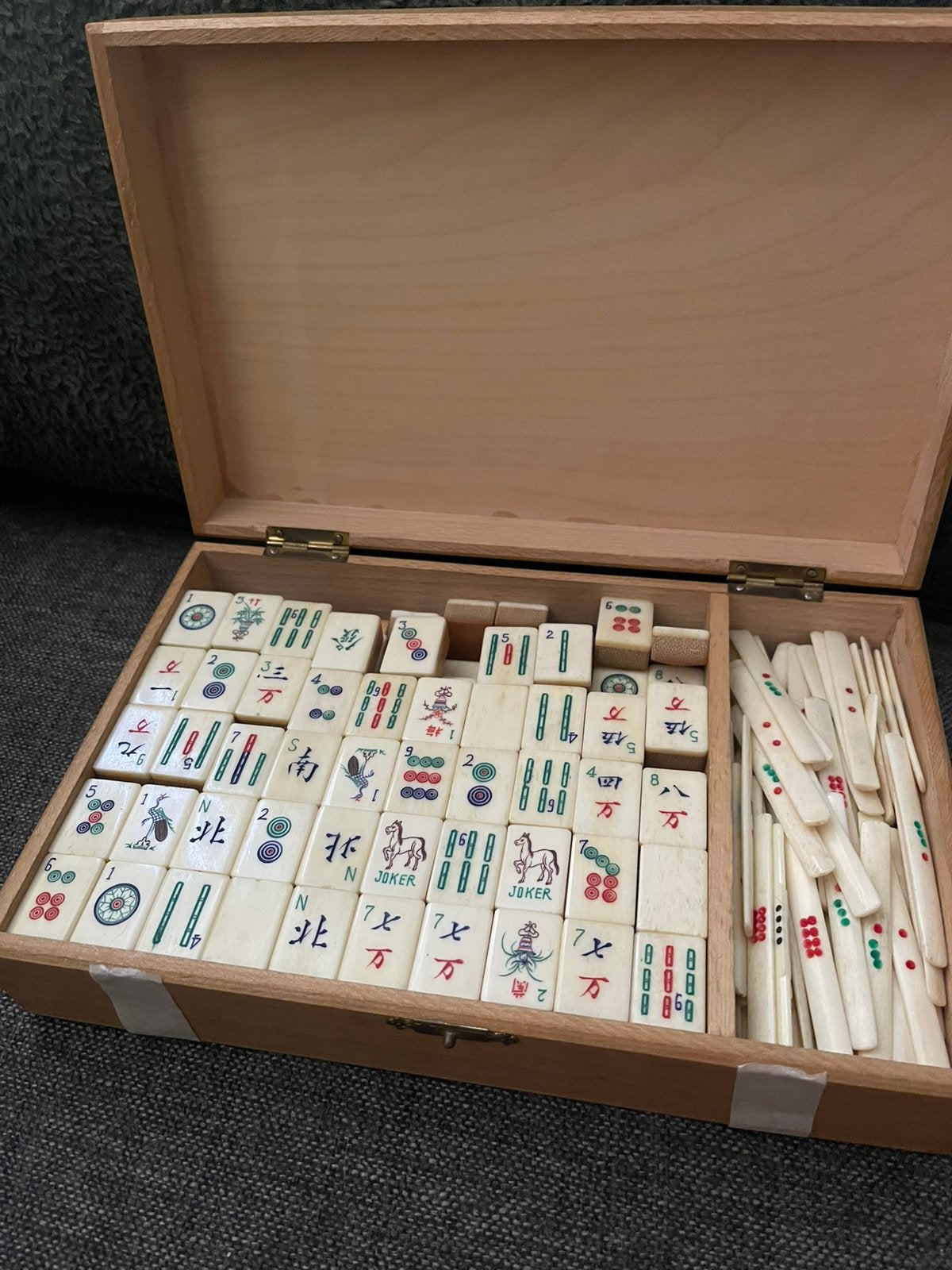 Mahjong spel, Ophalen of Verzenden, Zo goed als nieuw