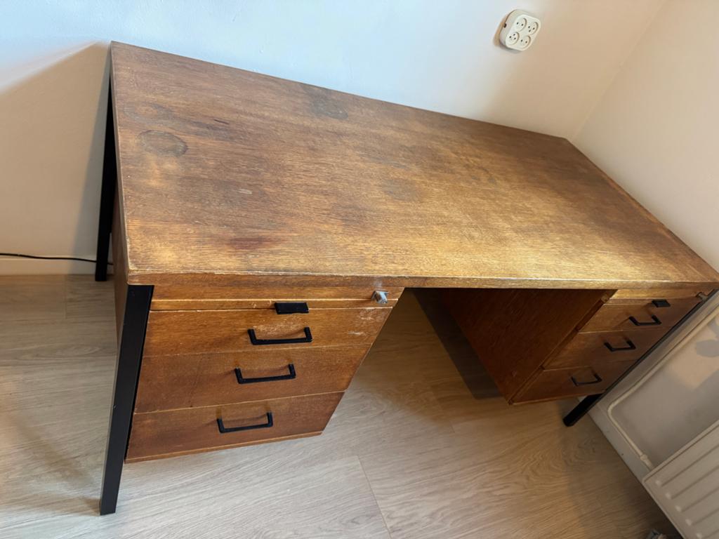 Vintage, Mid Century, houten Pastoe bureau, Cees Braakman, Ophalen, Overige typen, Gebruikt, Overige merken