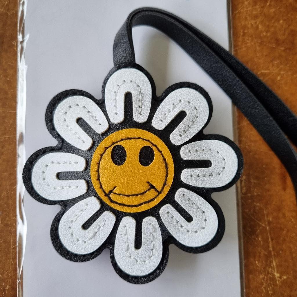 Tashanger bloem hanger nepleer sleutelhanger smiley pendant, Verzenden, Nieuw