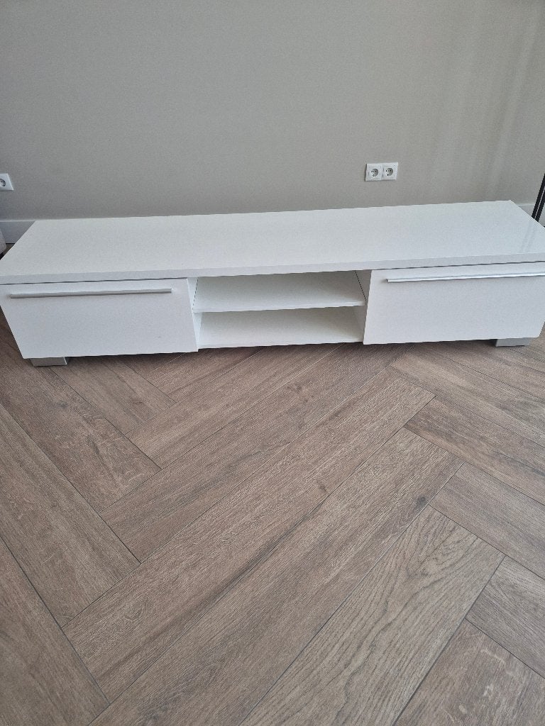 *GRATIS* Tv kast hoogglans wit 180cm, Ophalen, Gebruikt, 150 tot 200 cm, Minder dan 100 cm