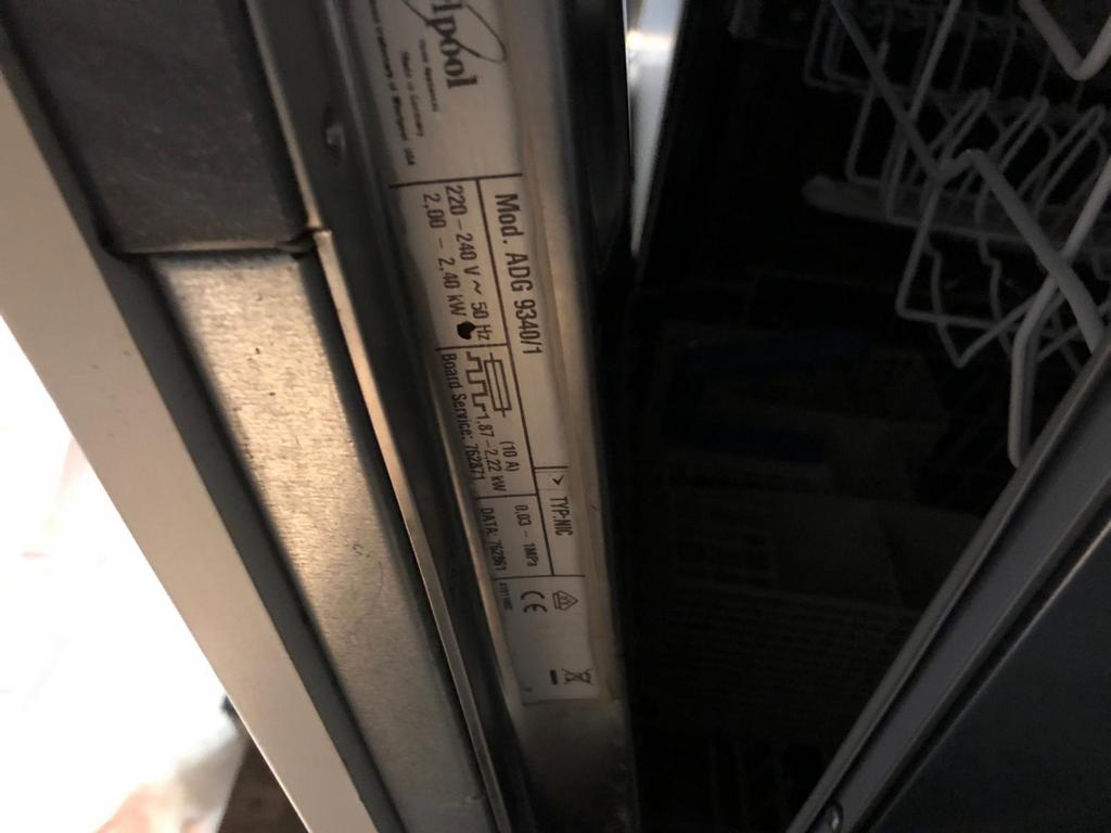 Whirlpool adg 9340/1 vaatwasser, Witgoed en Apparatuur, Vaatwasmachines, Ophalen of Verzenden, Zo goed als nieuw