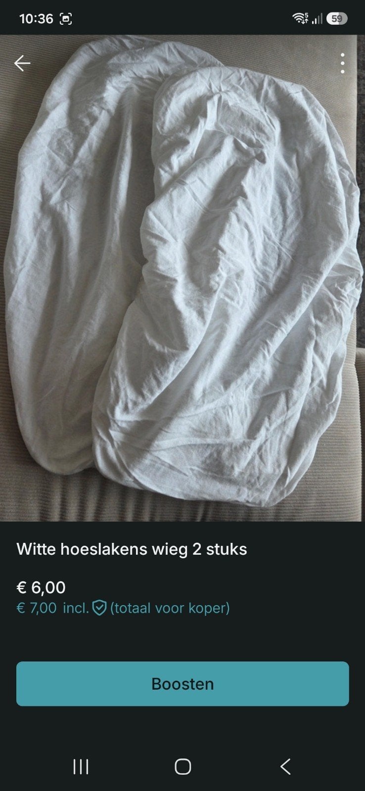 Wiegje hoeslakens, Jongetje of Meisje, Ophalen of Verzenden, Zo goed als nieuw, Hema