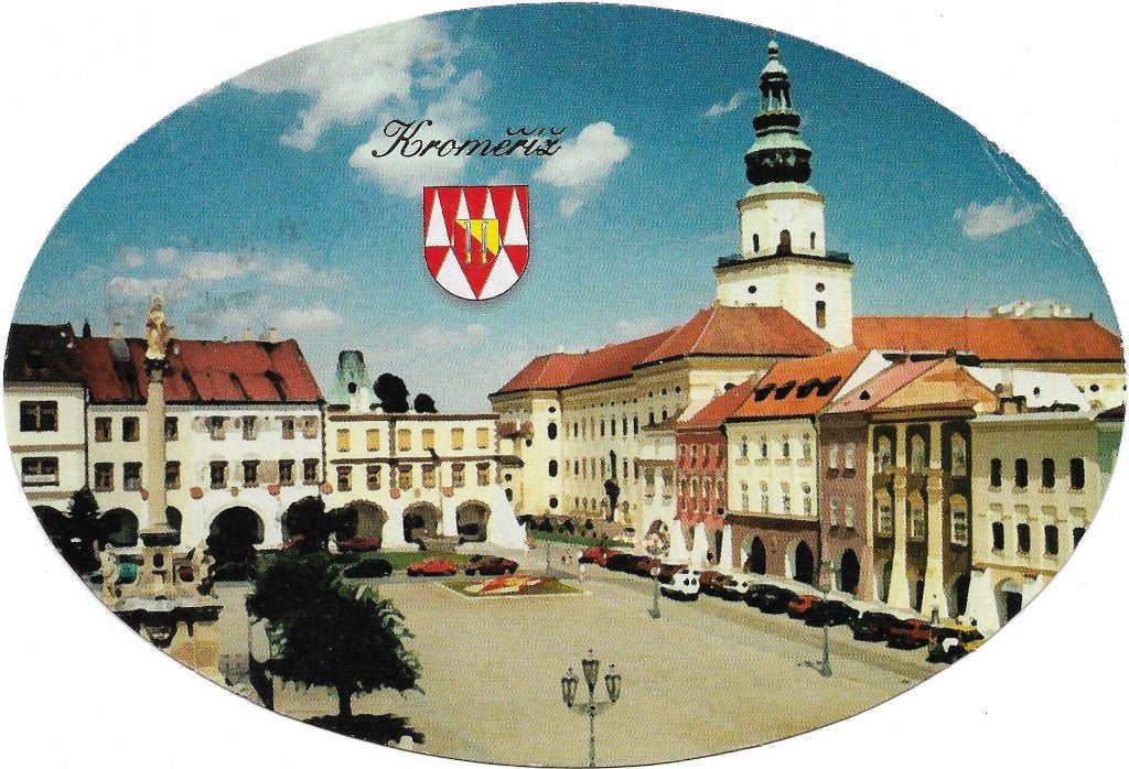 Ansichtkaart  	Kroměříž (Tj)	 Aartsbisschoppelijk kasteel, Verzenden, 1980 tot heden, Gelopen, Overig Europa